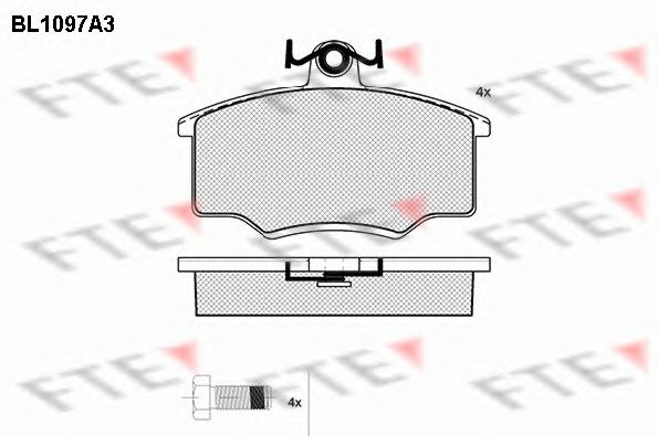 set placute frana,frana disc