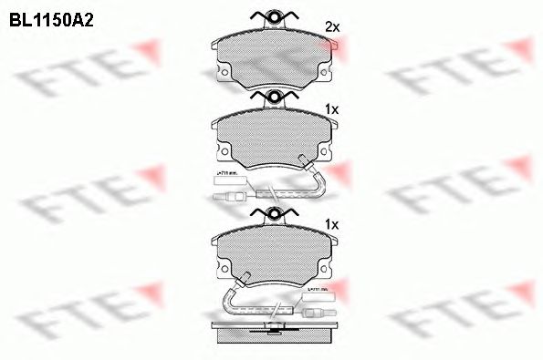 set placute frana,frana disc