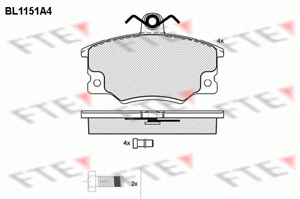 set placute frana,frana disc