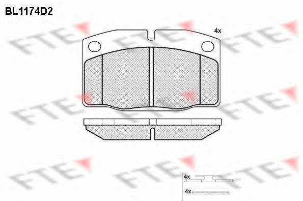 set placute frana,frana disc