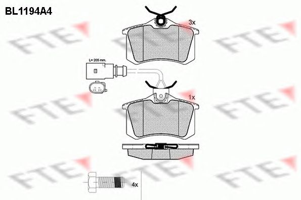 set placute frana,frana disc