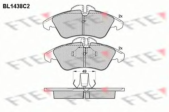 set placute frana,frana disc