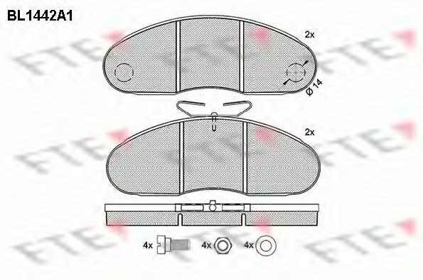 set placute frana,frana disc