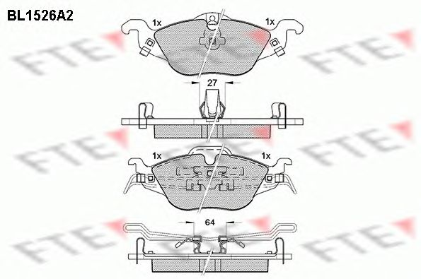 set placute frana,frana disc