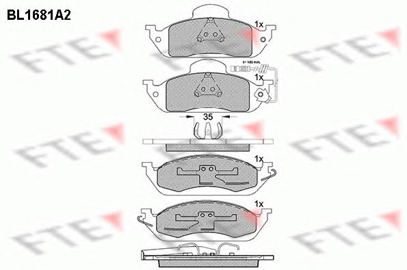 set placute frana,frana disc