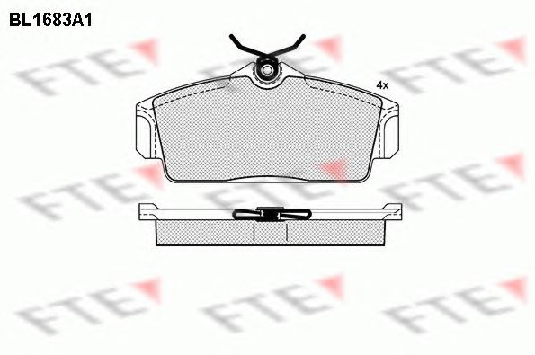 set placute frana,frana disc