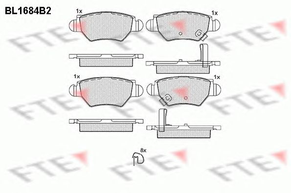 set placute frana,frana disc