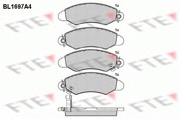 set placute frana,frana disc