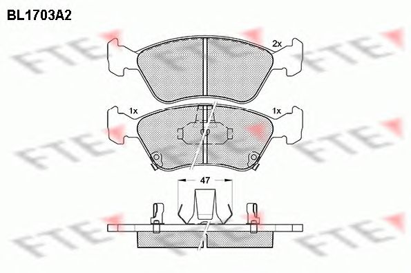 set placute frana,frana disc