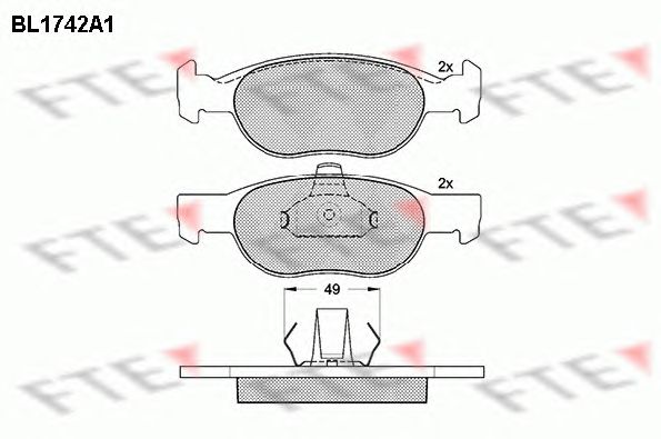 set placute frana,frana disc