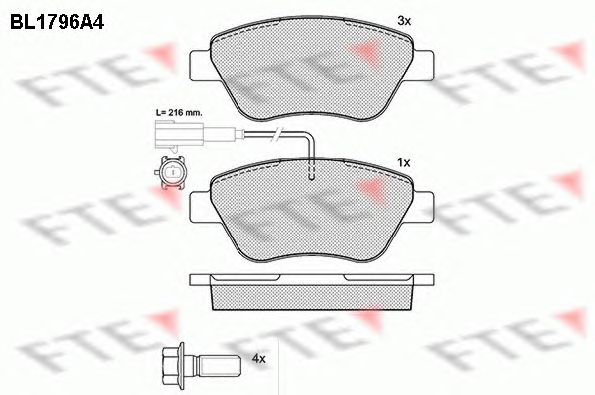 set placute frana,frana disc