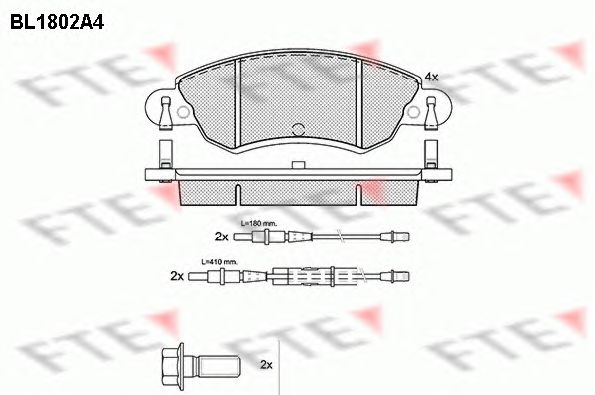 set placute frana,frana disc