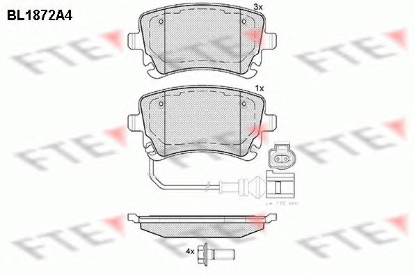 set placute frana,frana disc