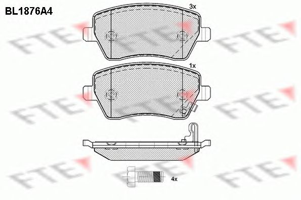 set placute frana,frana disc