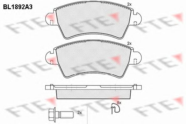 set placute frana,frana disc