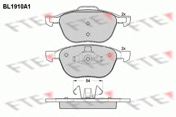 set placute frana,frana disc