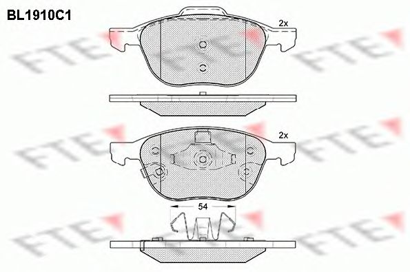 set placute frana,frana disc