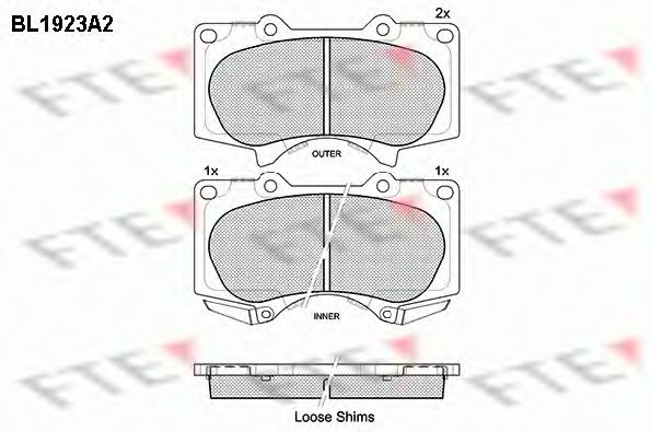 set placute frana,frana disc