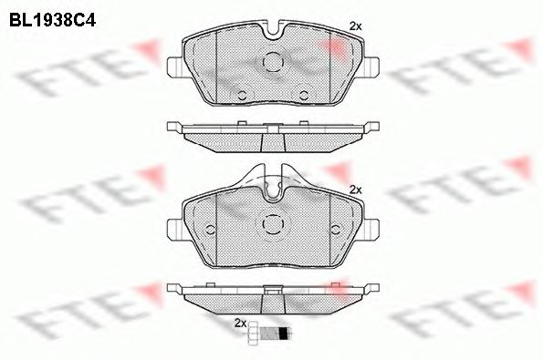 set placute frana,frana disc