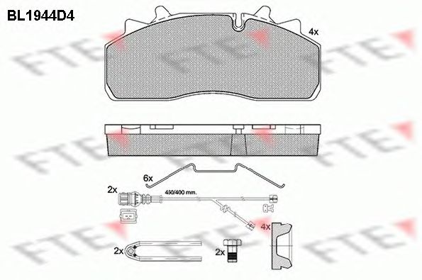 set placute frana,frana disc