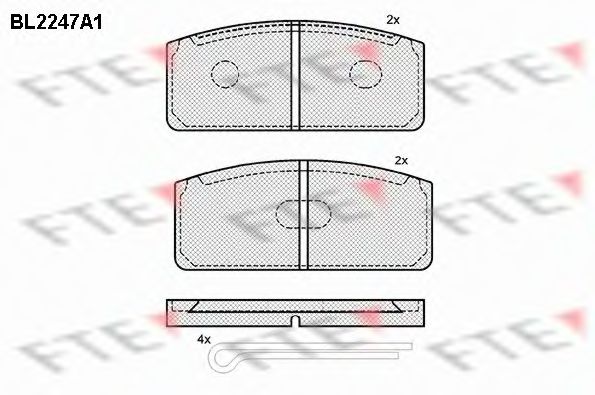 set placute frana,frana disc