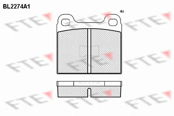 set placute frana,frana disc