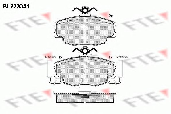 set placute frana,frana disc