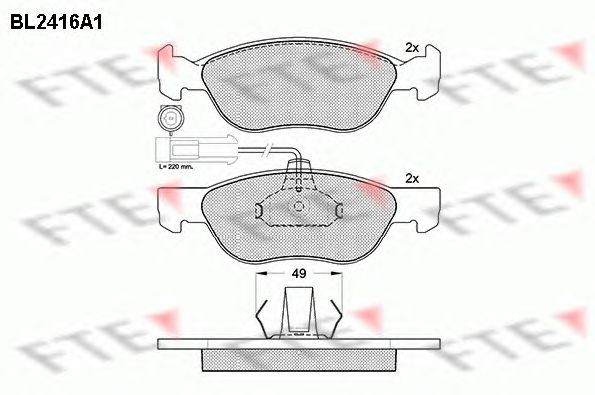 set placute frana,frana disc