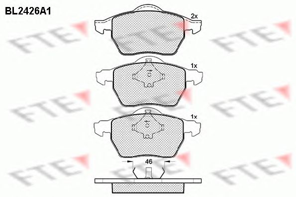 set placute frana,frana disc