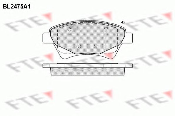 set placute frana,frana disc