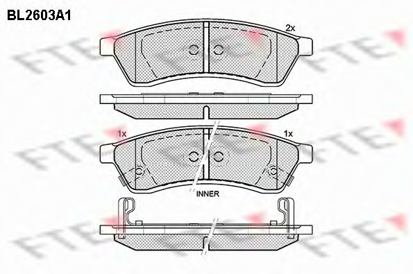 set placute frana,frana disc