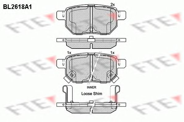 set placute frana,frana disc