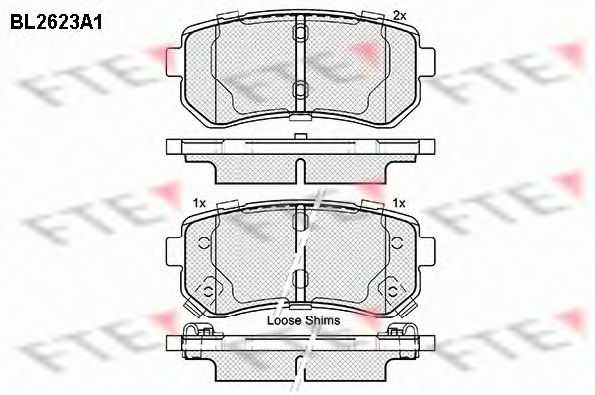 set placute frana,frana disc