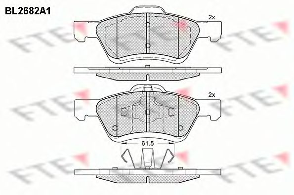 set placute frana,frana disc