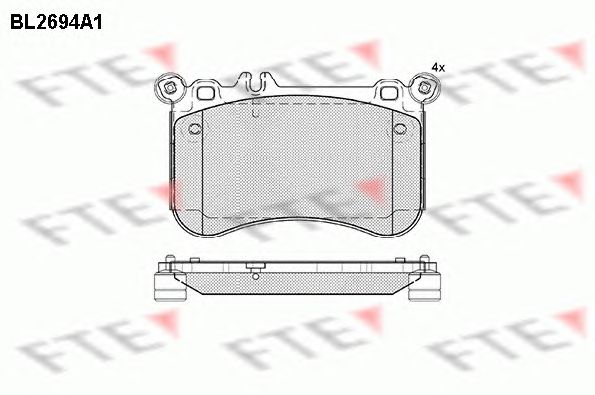 set placute frana,frana disc