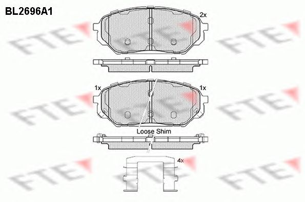 set placute frana,frana disc