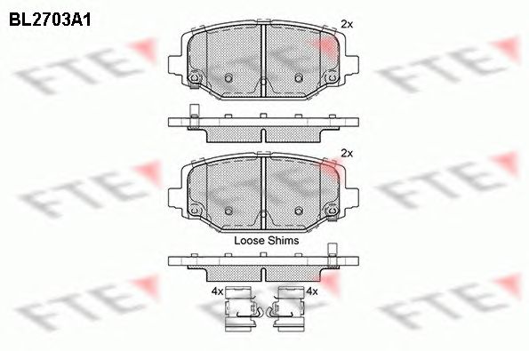 set placute frana,frana disc