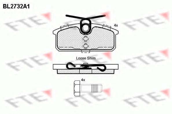 set placute frana,frana disc