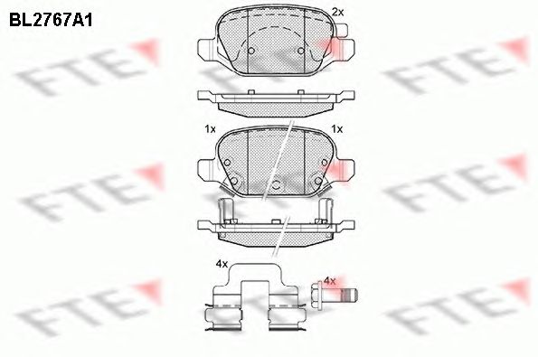 set placute frana,frana disc