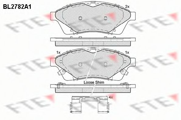 set placute frana,frana disc