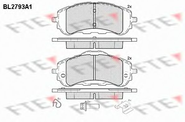 set placute frana,frana disc