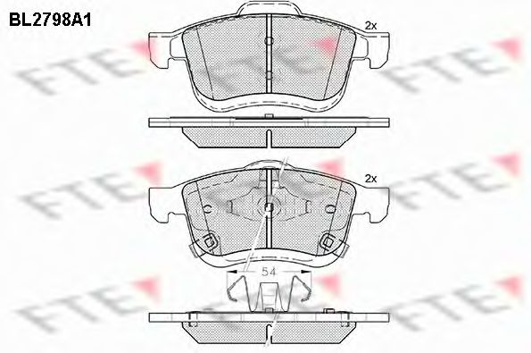 set placute frana,frana disc