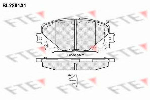 set placute frana,frana disc