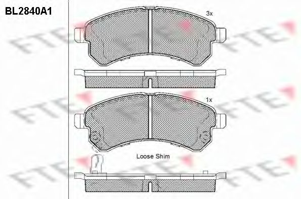 set placute frana,frana disc