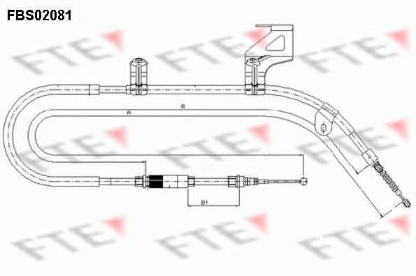 Cablu, frana de parcare SKODA SUPERB 01-08