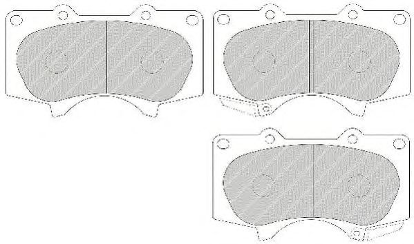 set placute frana,frana disc TOYOTA LAND CRUISER 03-/PAJERO 07-