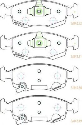 set placute frana,frana disc