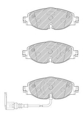 set placute frana,frana disc VW CADDY/GOLF/PASSAT/TOURAN 12- 160,1 X 64,6 X 20,2