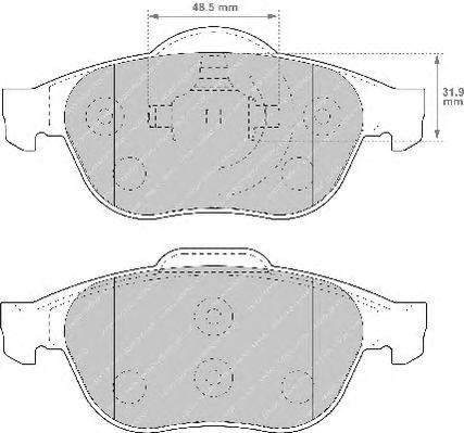 set placute frana,frana disc