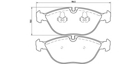 set placute frana,frana disc